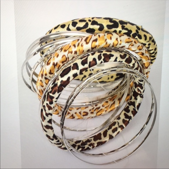 Fashion Jewelry Jewelry - 5pc Leopard and Metal Bangle